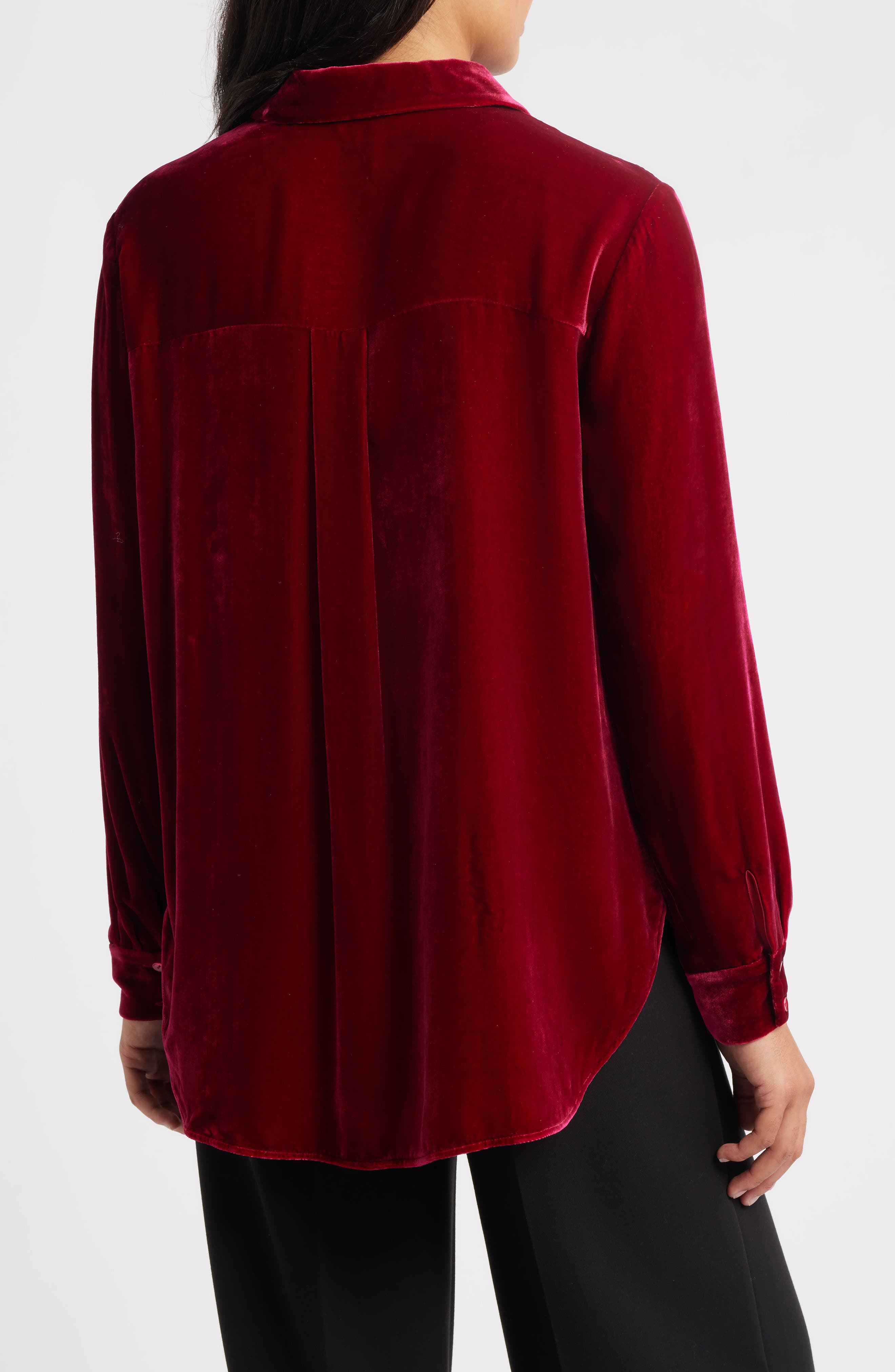 Eileen Fisher Velvet Button-Up Shirt
