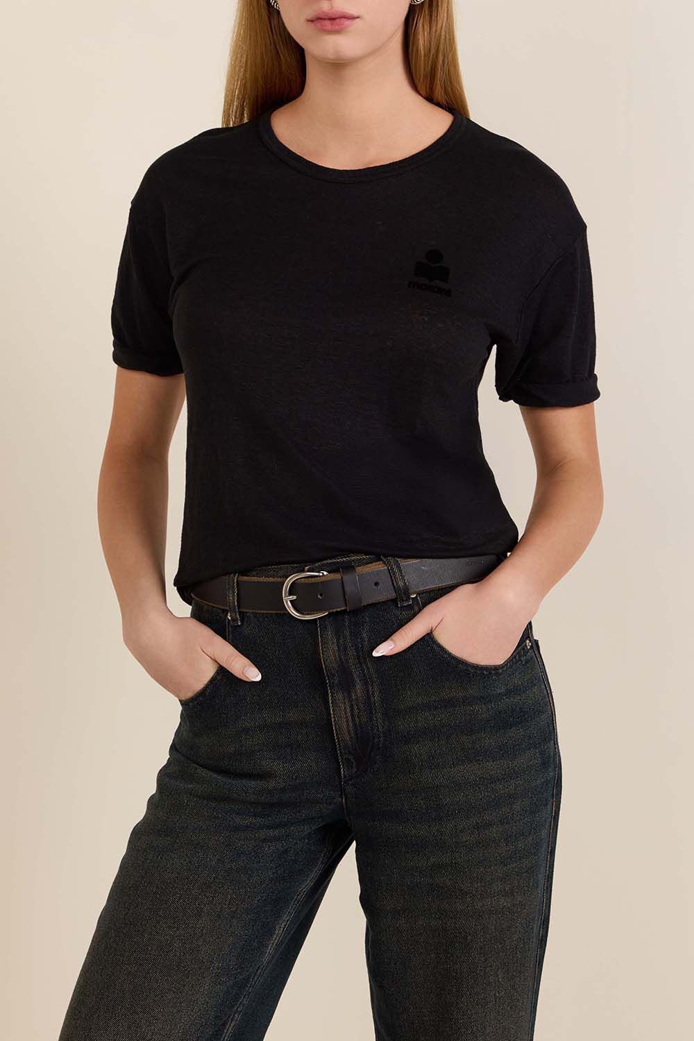 ISABEL MARANT חולצת טי מפשתן
