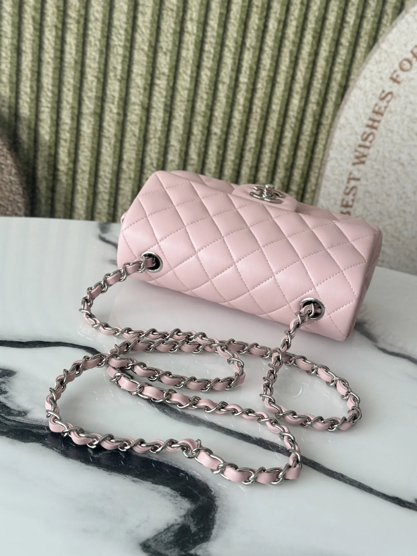 Chanel Pink Classic Flap Lambskin Shoulder Bag product photo from LabelPicks