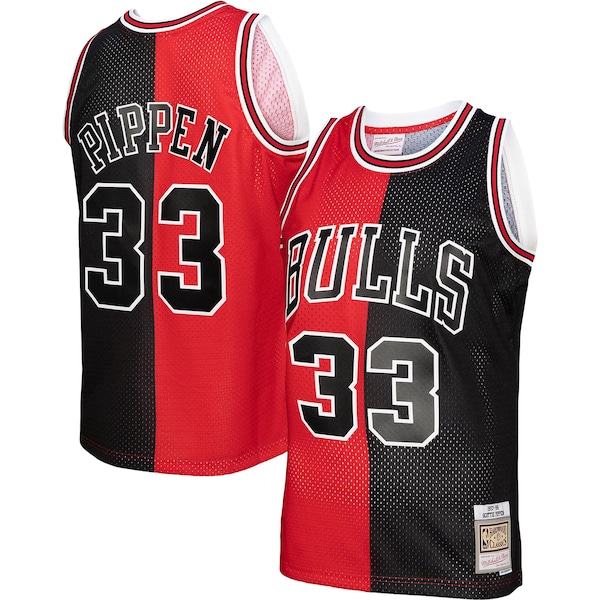 Scottie Pippen Chicago Bulls Hardwood Classics 1997/98 Split Swingman Jersey - Red/Black