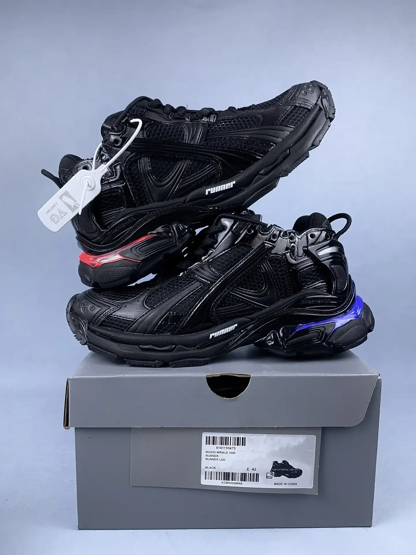 Balenciaga Runner LED Sneaker in Black product photo from LabelPicks