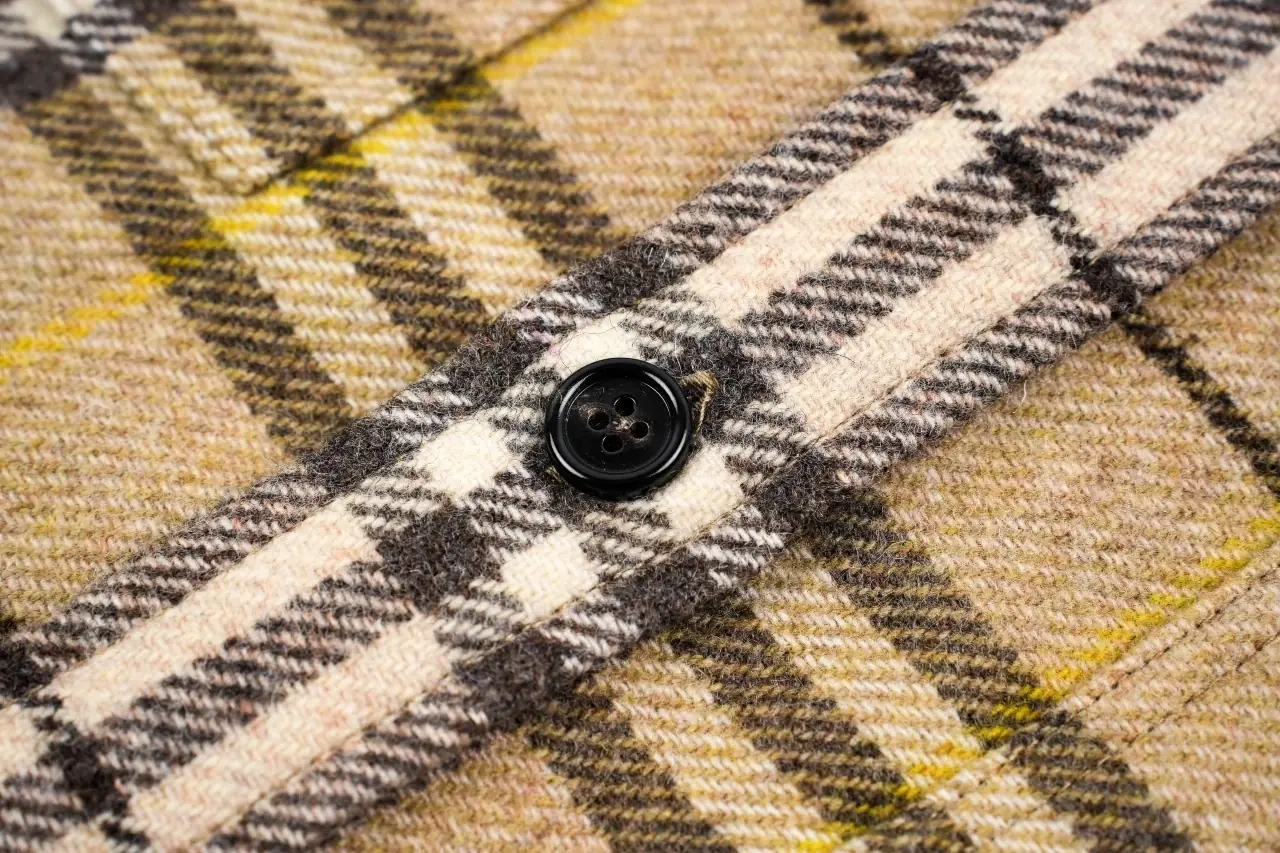 Burberry Beige Check Wool Blend Shirt Jacket product photo from LabelPicks
