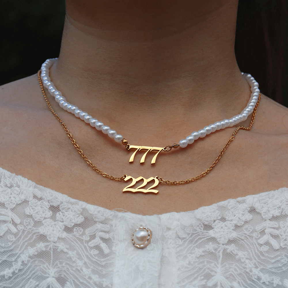 Angel Pearl Number Necklaces 111-999