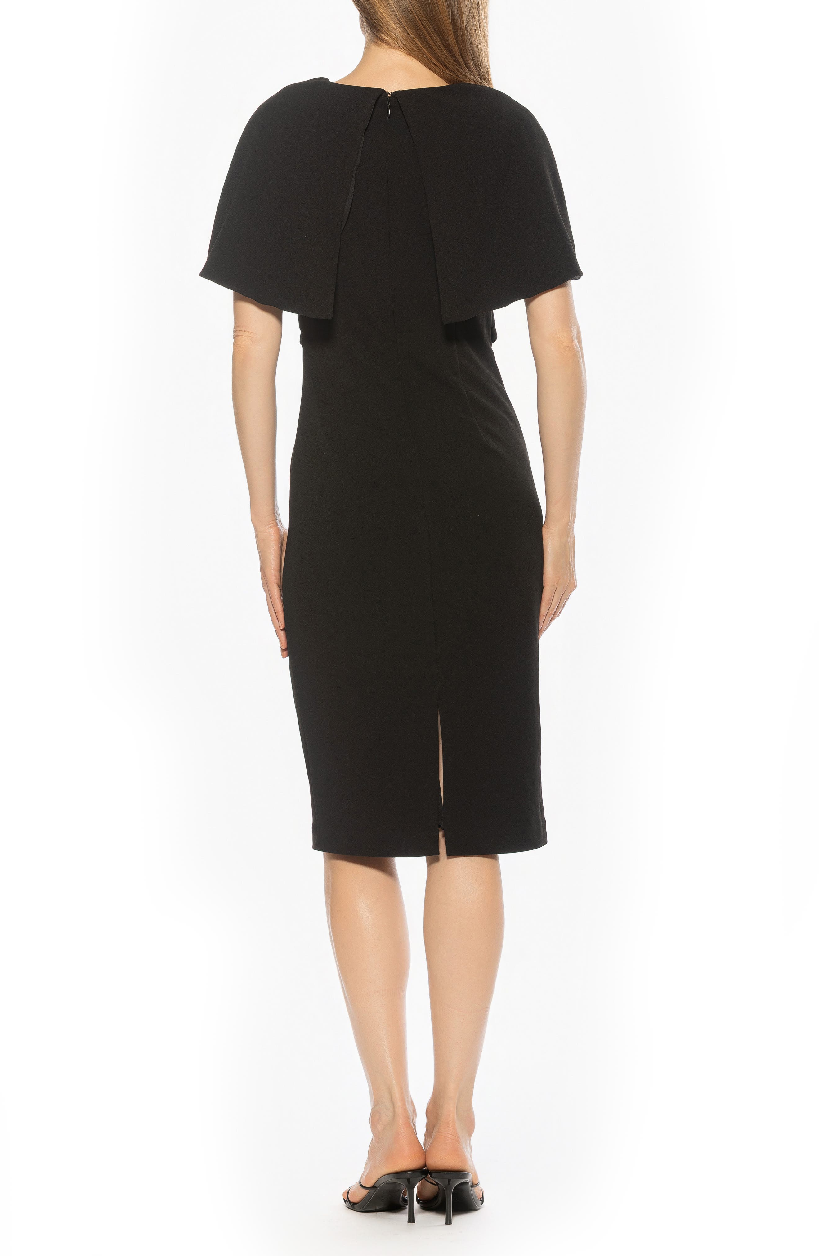 Alexia Admor Noor Wrap Bodice Midi Sheath Dress