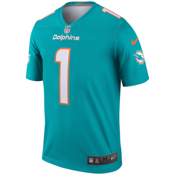 Tua Tagovailoa Miami Dolphins Nike Legend Jersey - Aqua