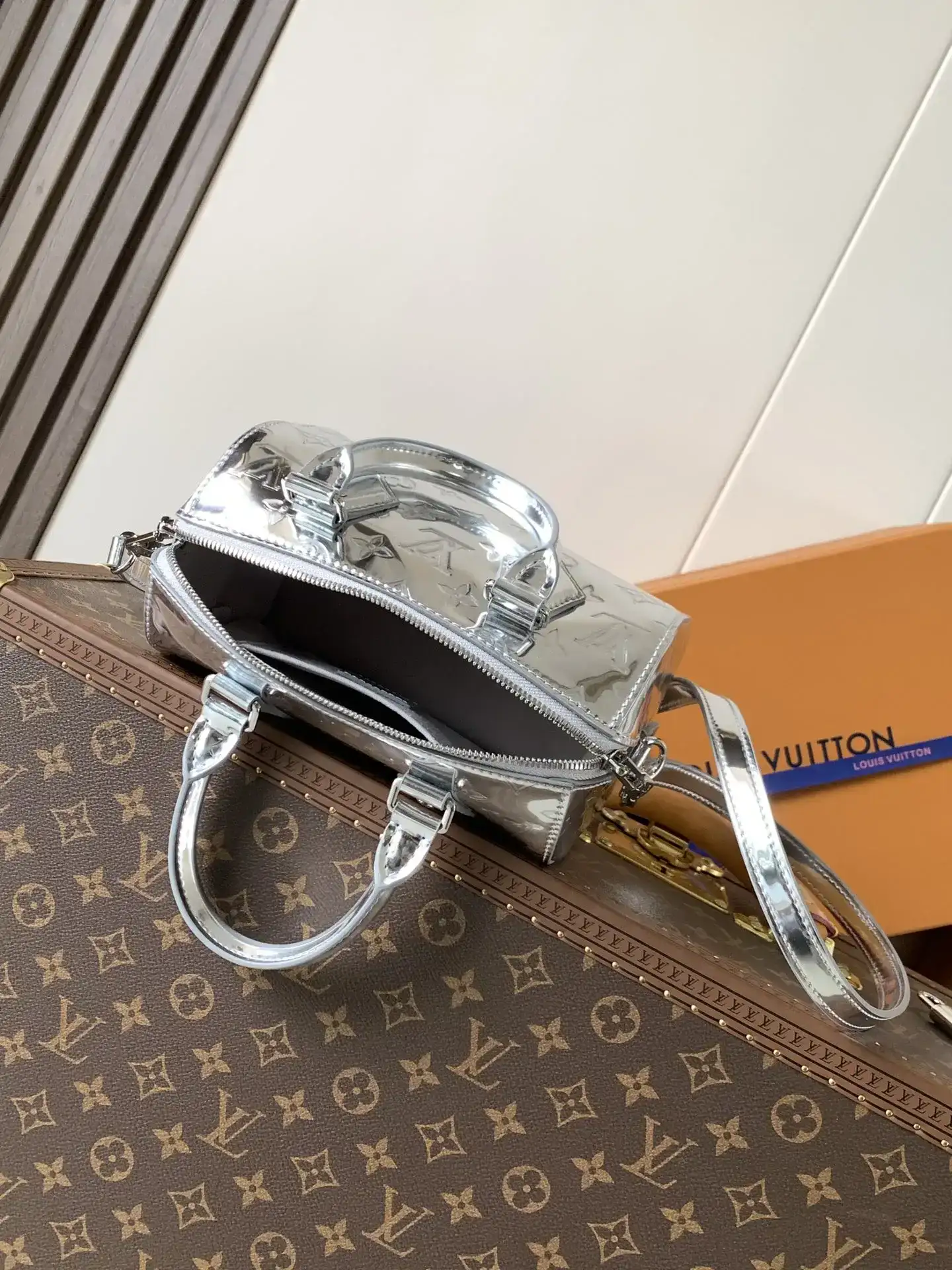 Louis Vuitton Silver Speedy Monogram Canvas Top Handle Bag product photo from LabelPicks