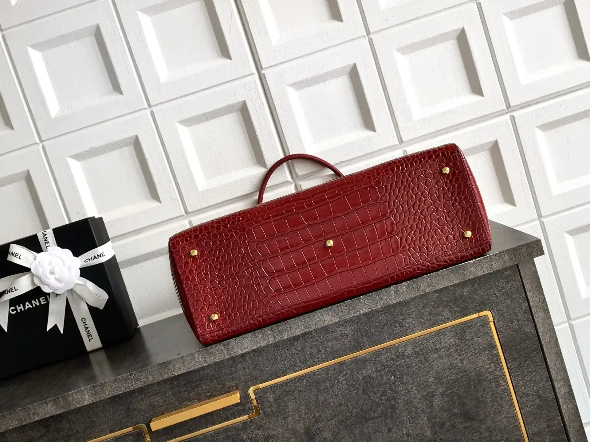 Chanel Burgundy Calfskin Tote Bag product photo from LabelPicks