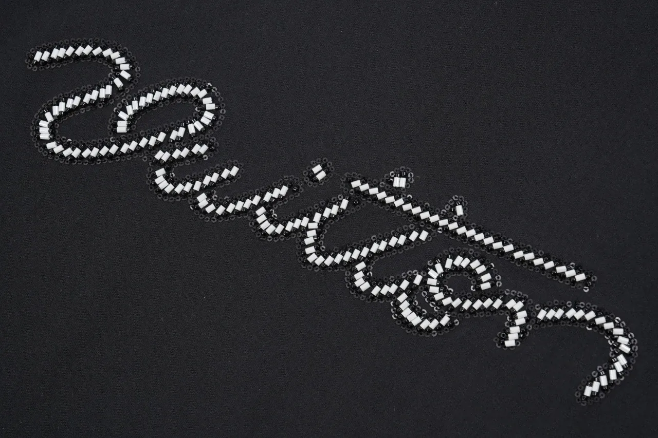 Louis Vuitton Black Beaded Embroidered T-Shirt product photo from LabelPicks