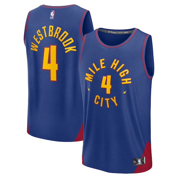 Russell Westbrook Denver Nuggets  Fast Break Replica Player Jersey - Statement Edition - Blue