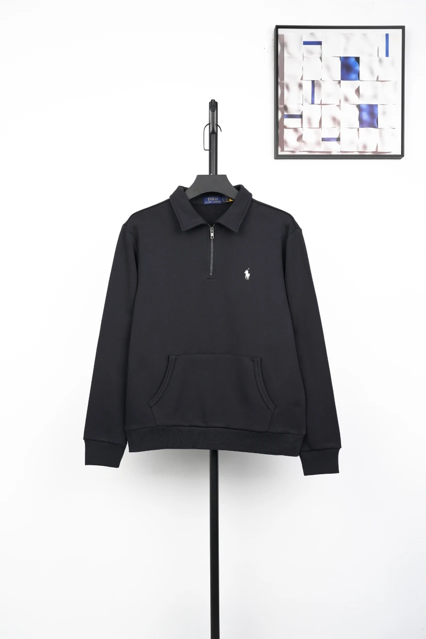 Ralph Lauren Black Pony Embroidered Mock Neck Sweatshirt product photo from LabelPicks