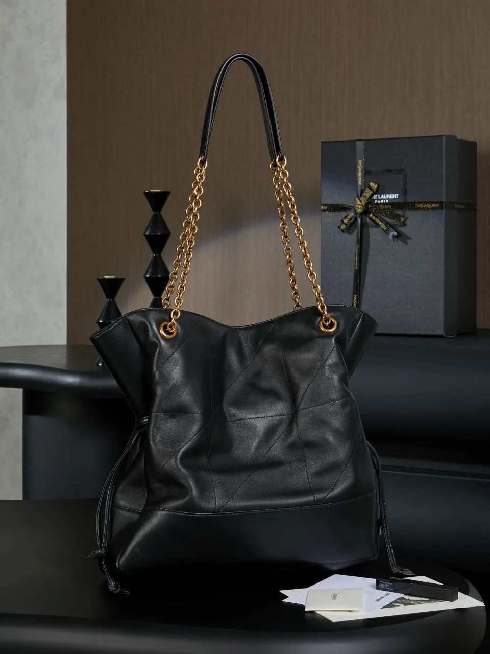 Saint Laurent Black Jamie Lambskin Tote Bag product photo from LabelPicks