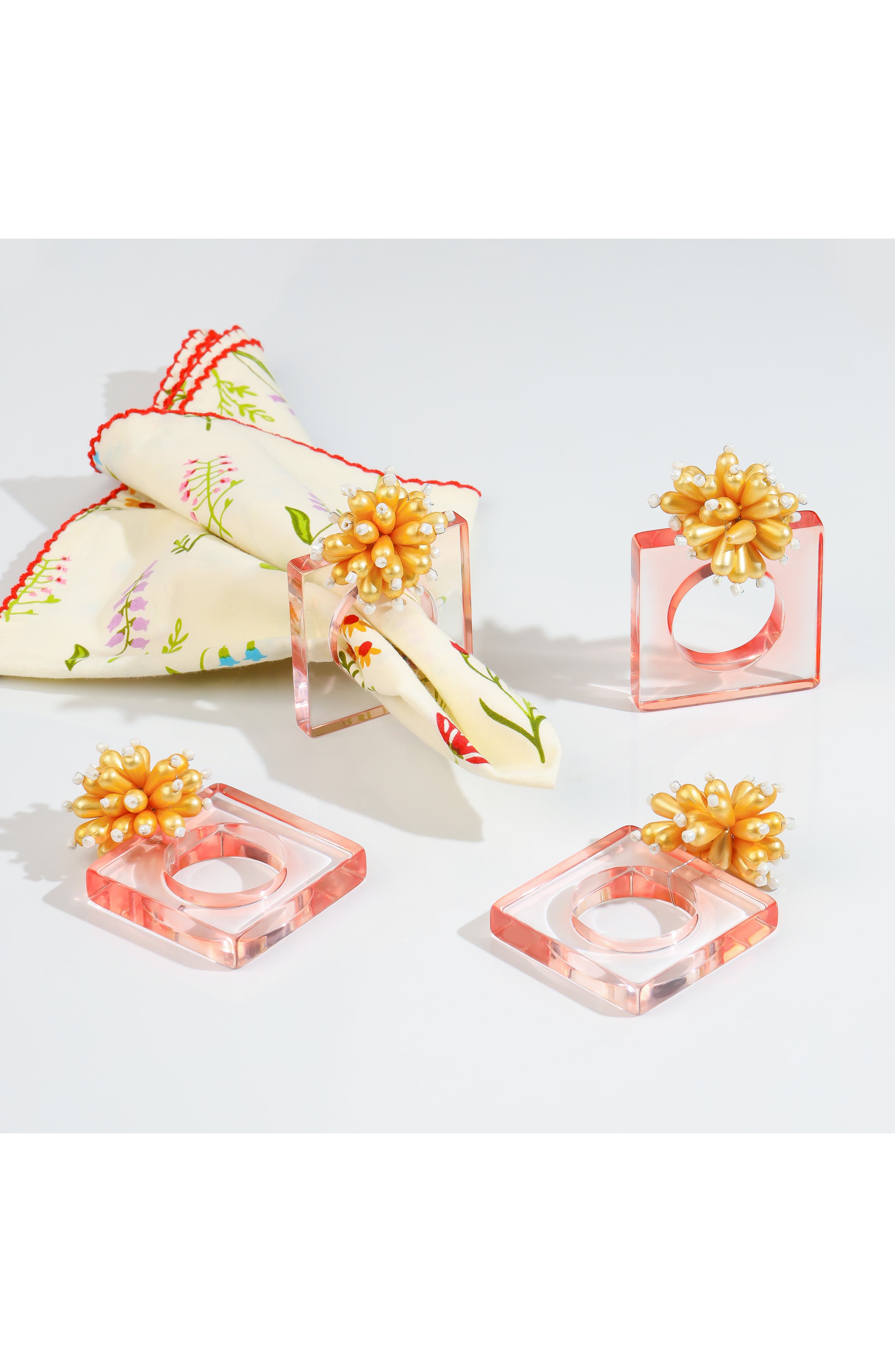 Tiramisu Acrylic Set of 4 Napkin Rings