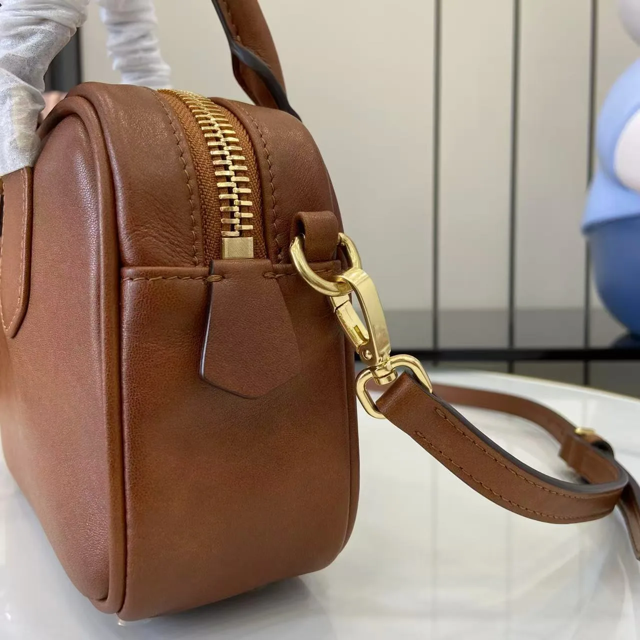 Miu Miu Brown Calfskin Top Handle Bag product photo from LabelPicks