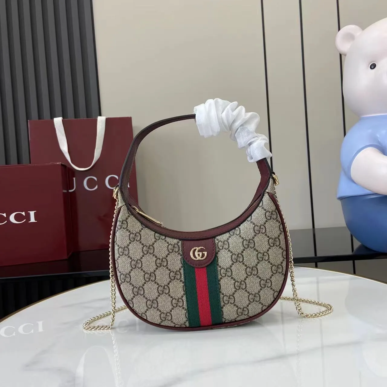 Gucci Ophidia Brown GG Supreme Canvas Shoulder Bag product photo from LabelPicks