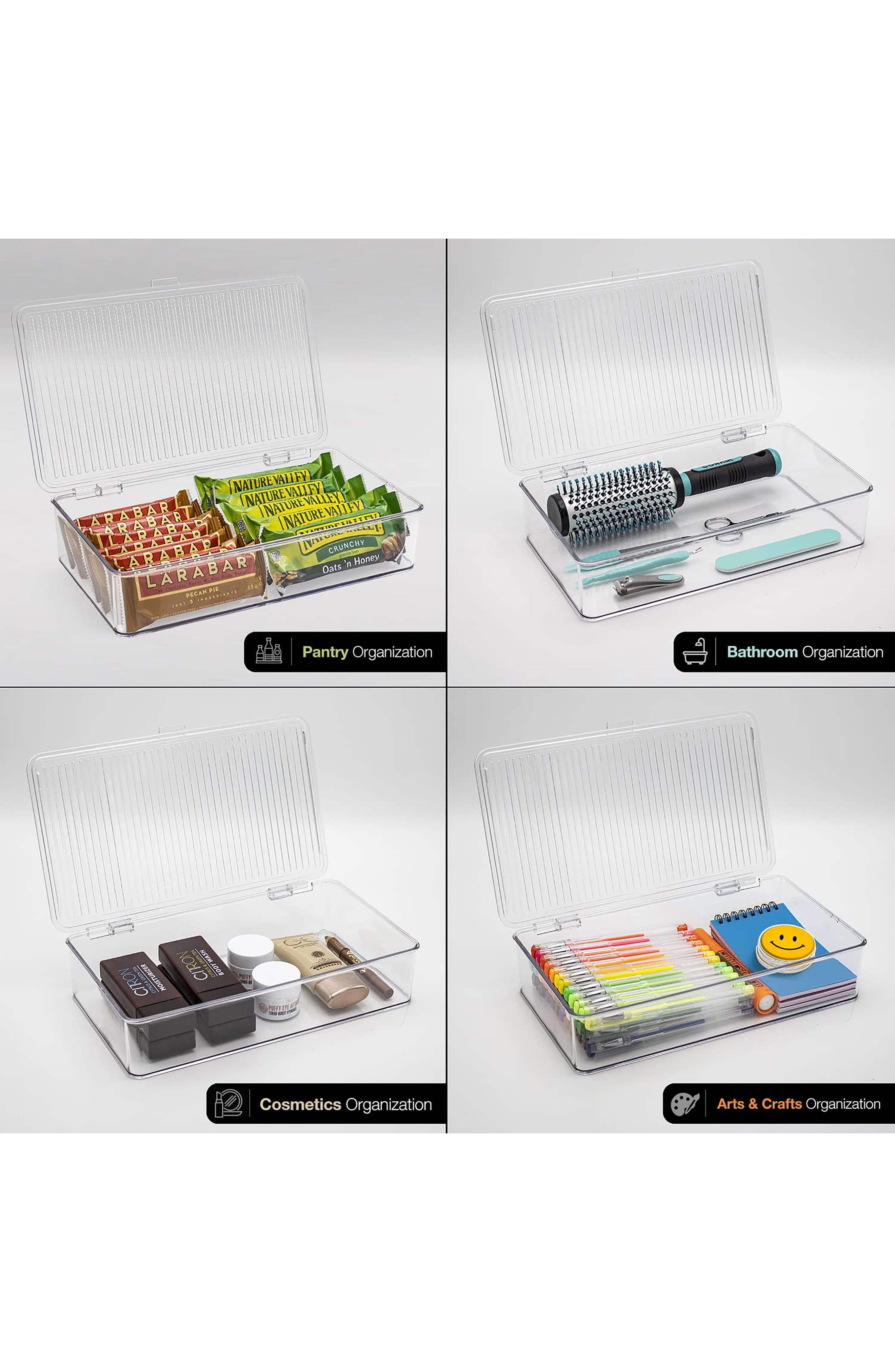 SORBUS 2-Pack Storage Organizers with Lids