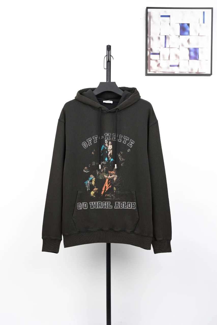 Off-White Black Front Madonna Painting Hoodie product photo from LabelPicks