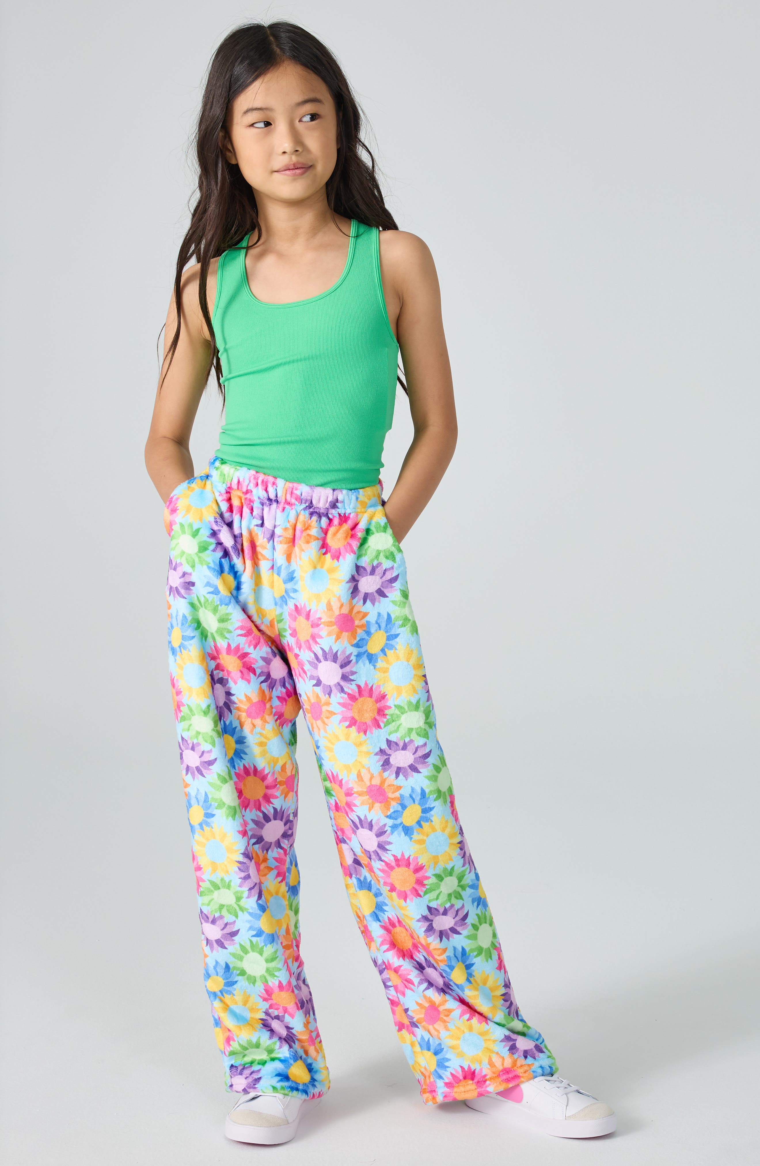 Iscream Kids' Sunflowers Plush Pants