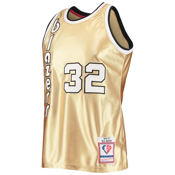 Bill Walton Portland Trail Blazers 75th Anniversary 1976/77 Hardwood Classics Swingman Jersey - Gold