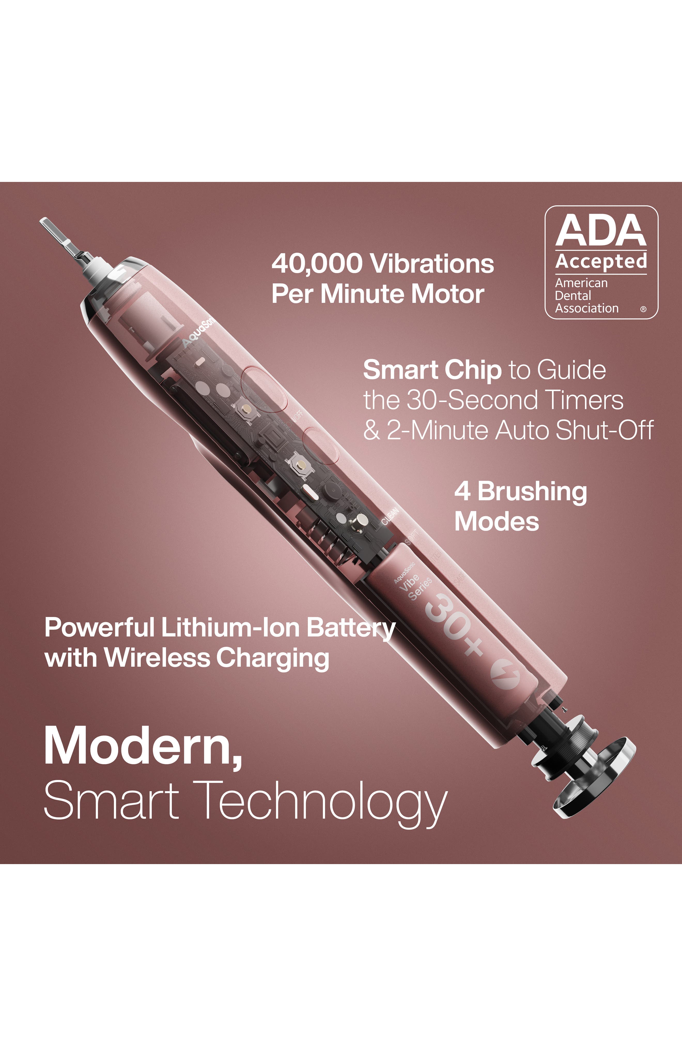 AQUASONIC Vibe Series Ultra-Whitening Electric Toothbrush & Aqua Flosser Set