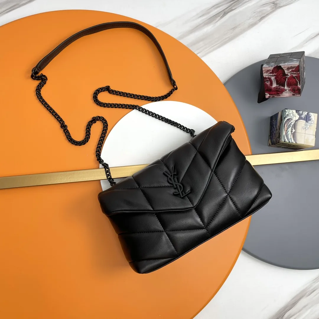 Saint Laurent Black Quilted Leather Shoulder Bag product photo from LabelPicks