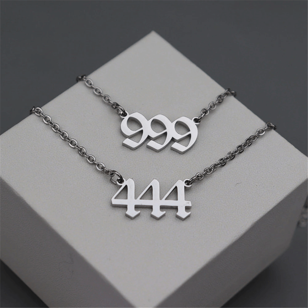 Angel Number Necklace 111-999 with 18K Gold Plated