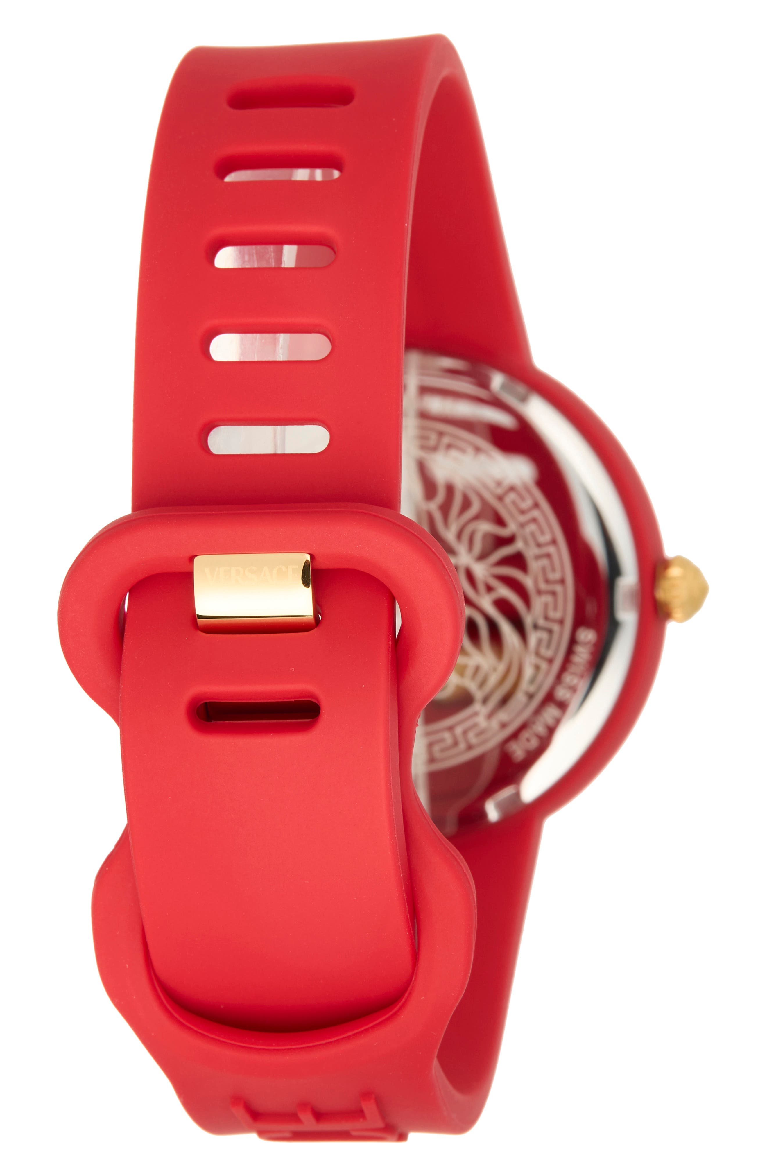 Versace Medusa Pop Silicone Strap Watch, 38mm