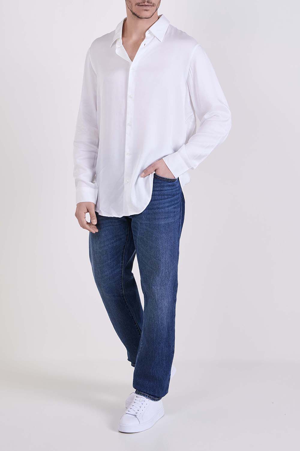 ARMANI EXCHANGE חולצת כפתורים ארוכה