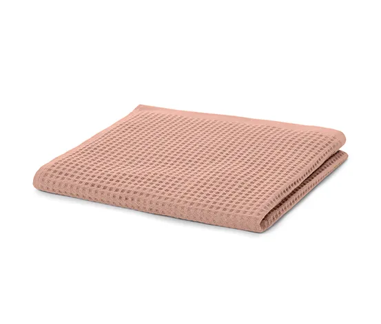 Premium-Waffelpiqué-Badetuch, rosé
