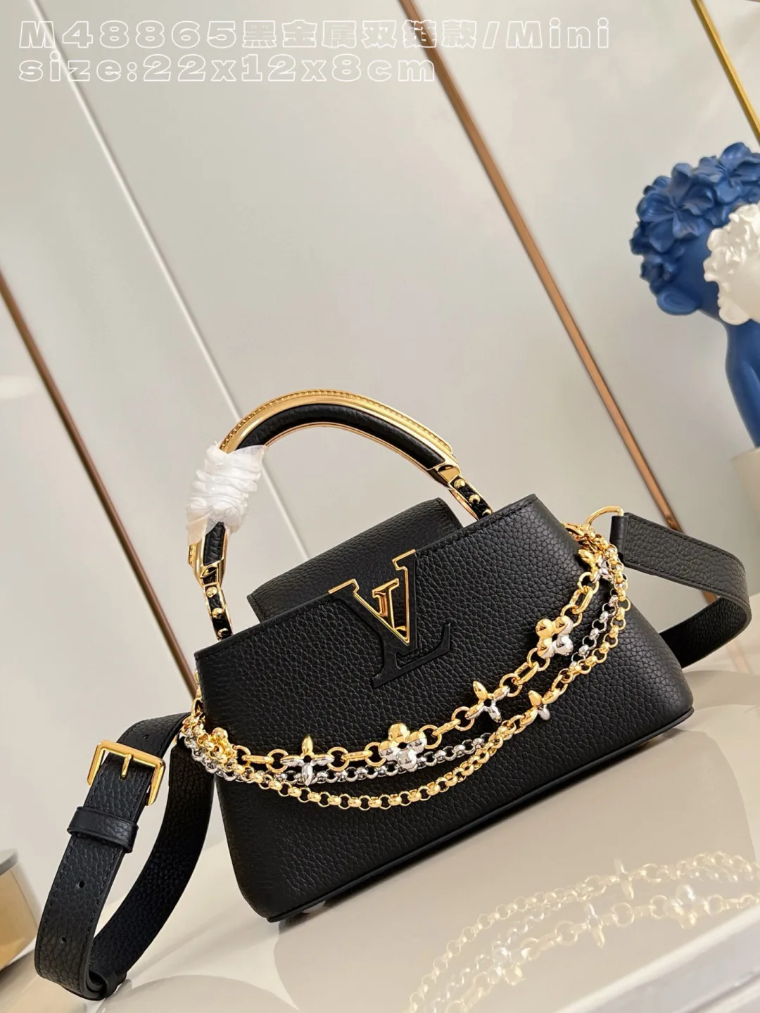Louis Vuitton Black Capucines Calfskin Crossbody Bag product photo from LabelPicks