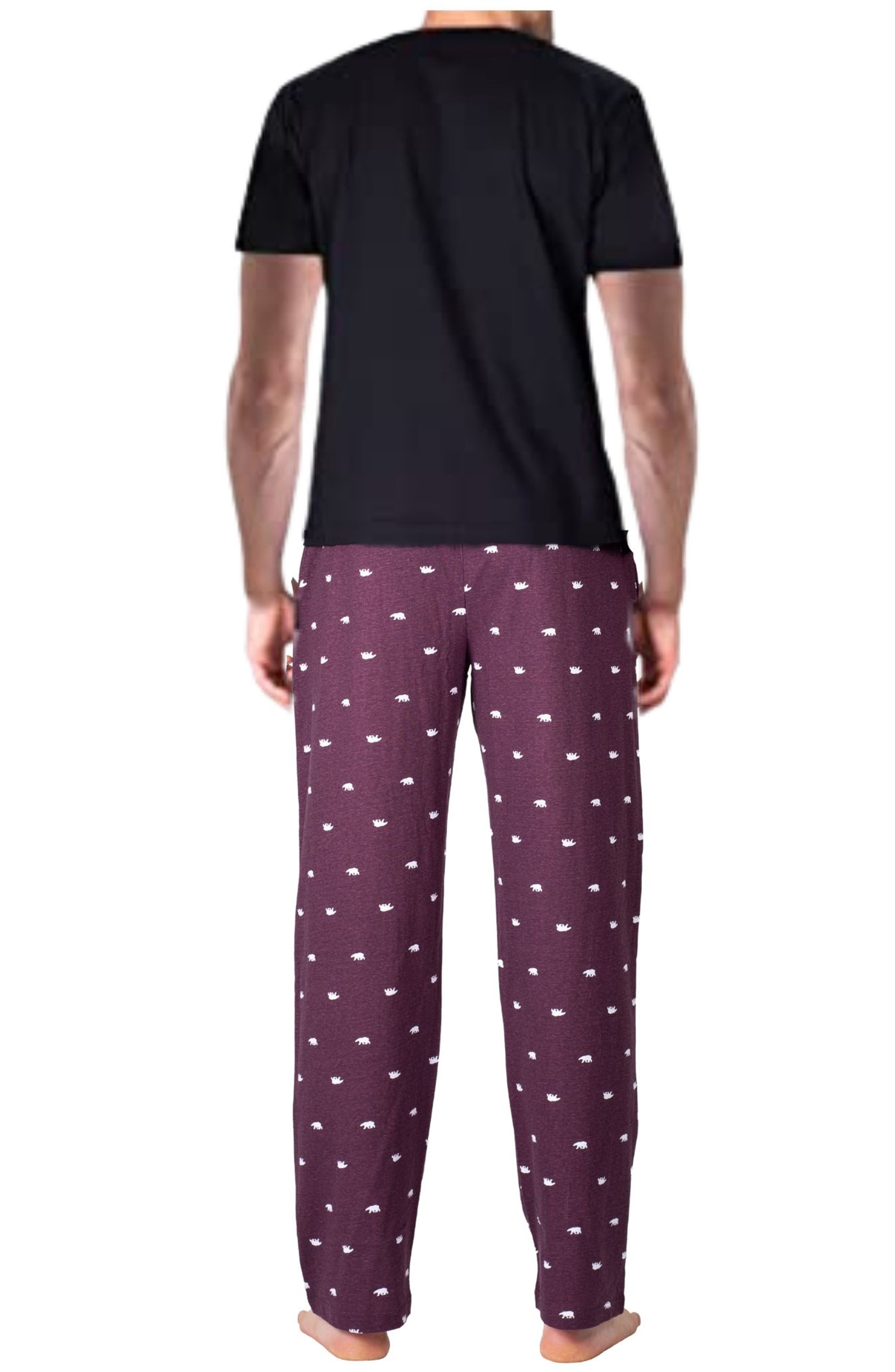 SLEEPHERO Knit Brushed California Bear Flannel Pajamas