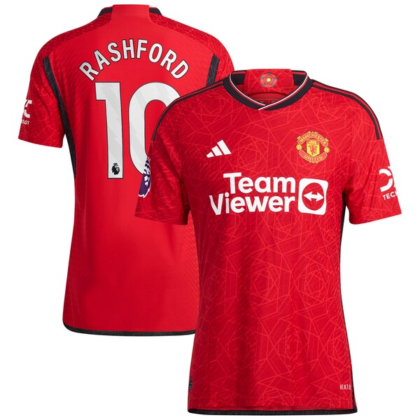 Marcus Rashford Manchester United adidas 2023/24 Home Authentic Player Jersey - Red/Green