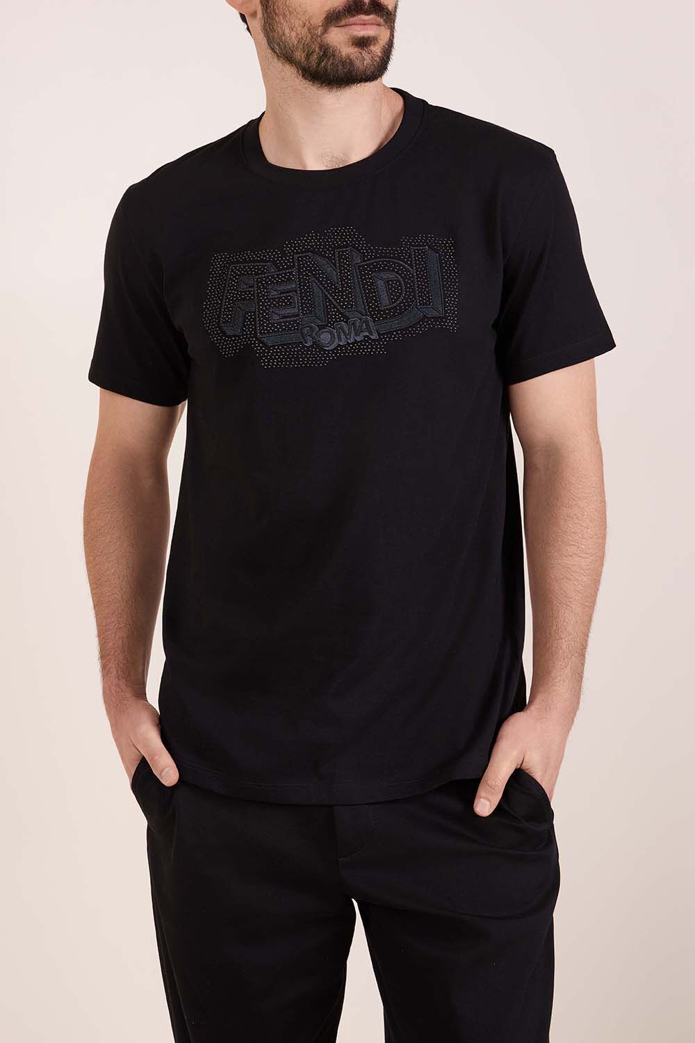 FENDI חולצת טי בגזרת סלים
