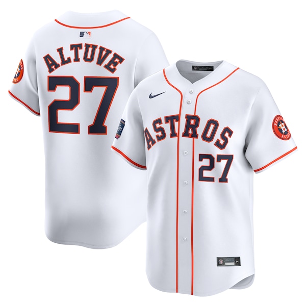 Jose Altuve Houston Astros Nike 2024 MLB World Tour Mexico City Series Home Limited Player Jersey - White