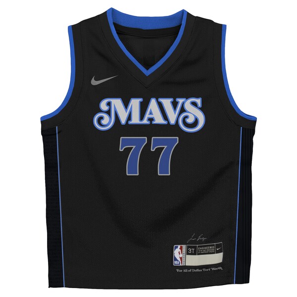 Luka Dončić Dallas Mavericks Nike Preschool Swingman Replica Jersey - City Edition - Black