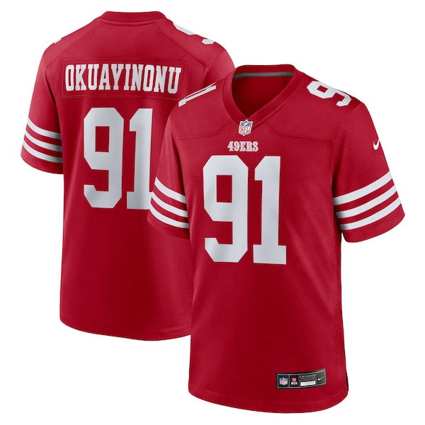 Sam Okuayinonu San Francisco 49ers Nike Team Game Jersey -  Scarlet