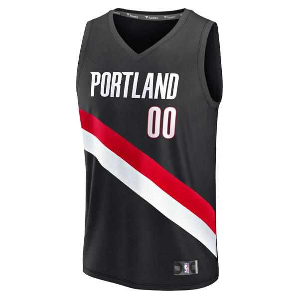 Portland Trail Blazers  Youth Fast Break Replica Custom Jersey - Icon Edition - Black