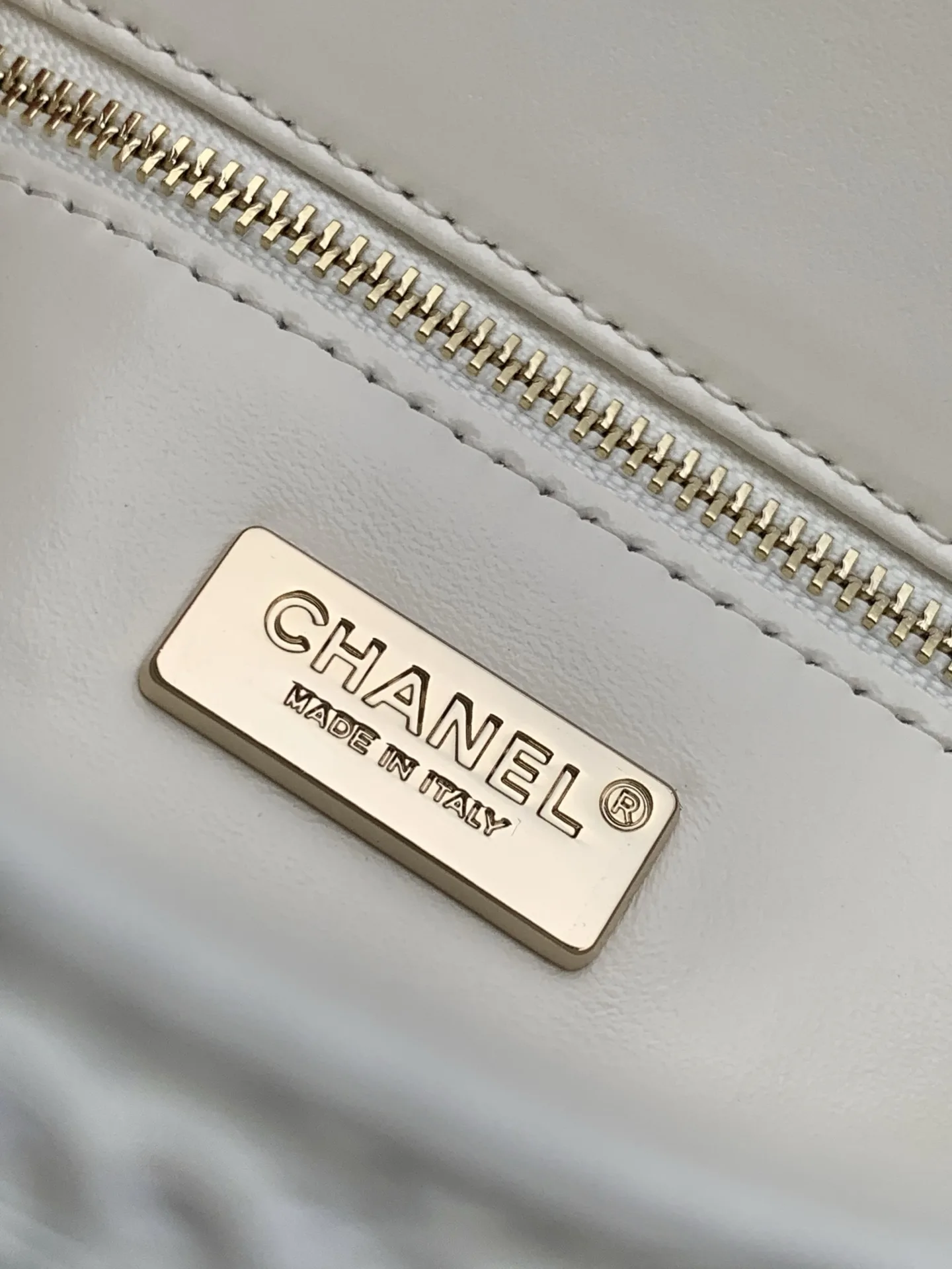 Chanel Classic Flap White Quilted Leather Shoulder Bag product photo from LabelPicks