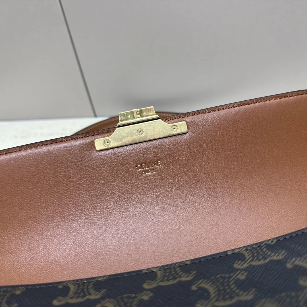 Celine Silver Triomphe Lambskin Shoulder Bag product photo from LabelPicks