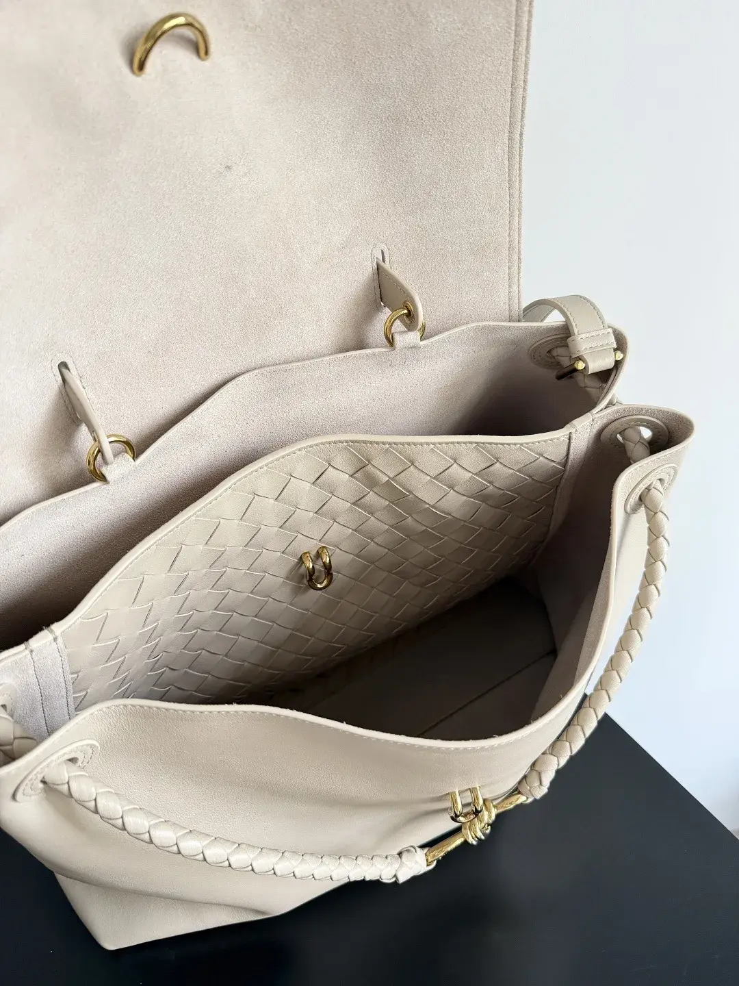 Bottega Veneta Knot Intrecciato Woven Leather Top Handle Bag product photo from LabelPicks