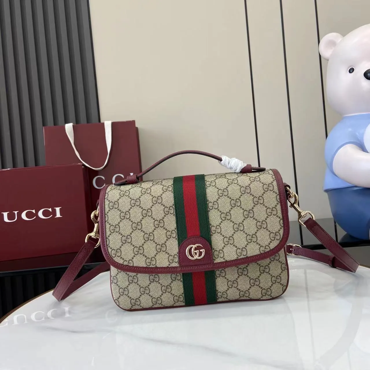 Gucci Brown Ophidia GG Supreme Canvas Crossbody Bag product photo from LabelPicks