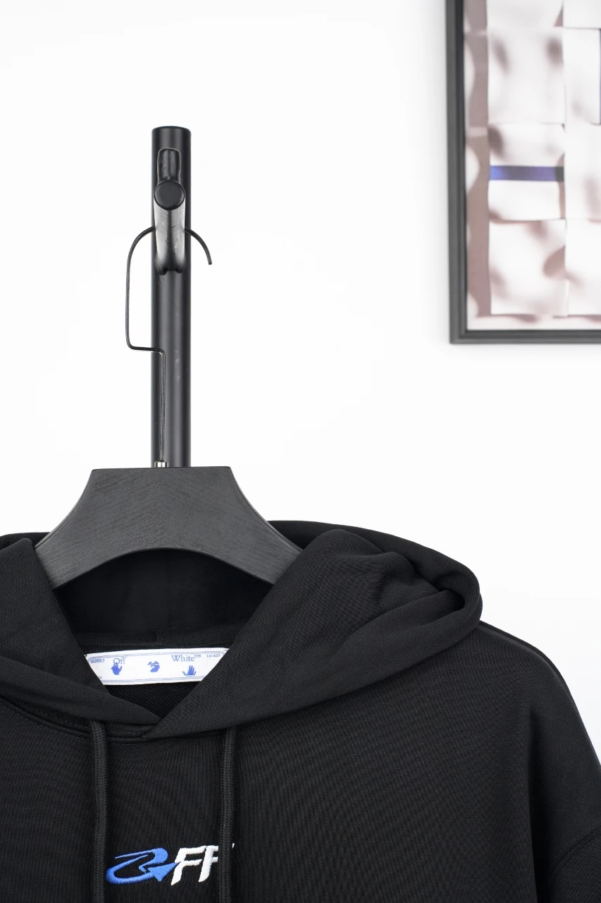 Off-White Black Blue OFF Globe Arrow Hoodie product photo from LabelPicks