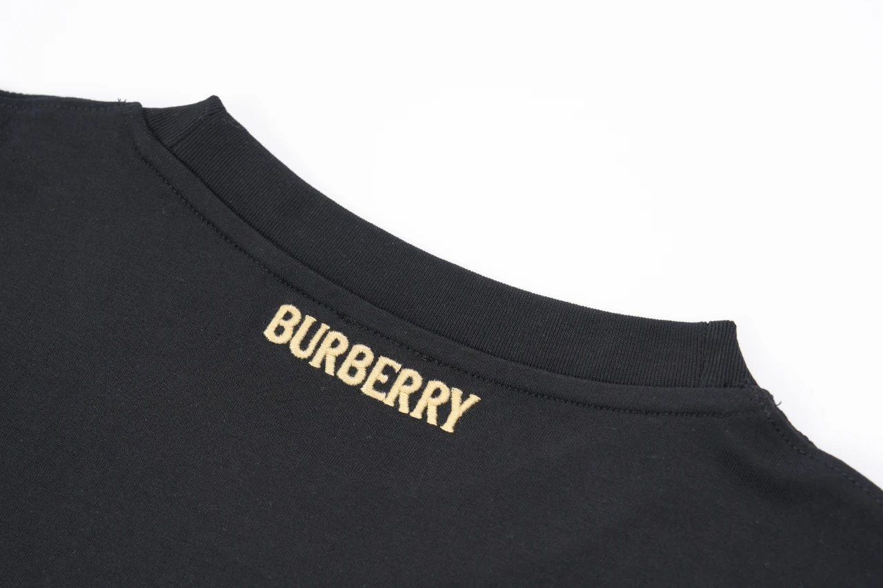 Burberry Black Check Sleeve Trim Crewneck T-Shirt product photo from LabelPicks