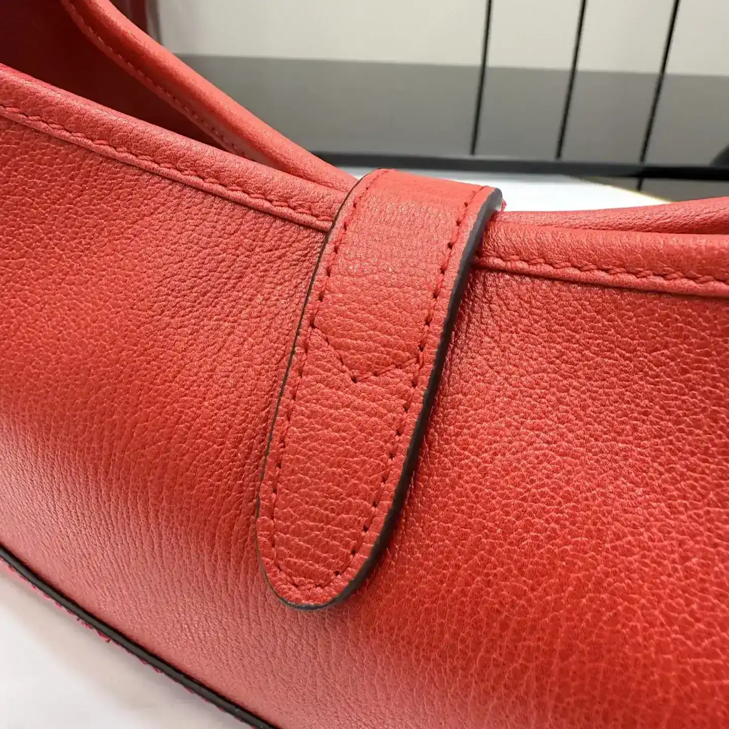 Gucci Red Jackie Grained Leather Shoulder Bag product photo from LabelPicks