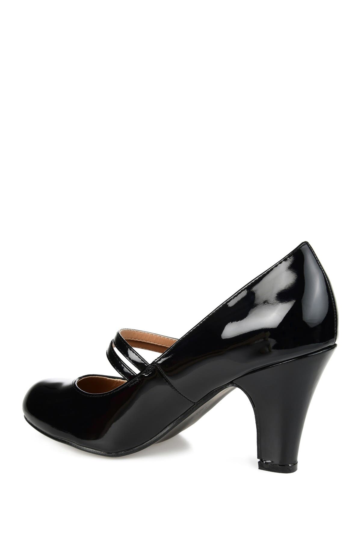 Journee Collection JOURNEE Wendy Patent Mary Jane Pump