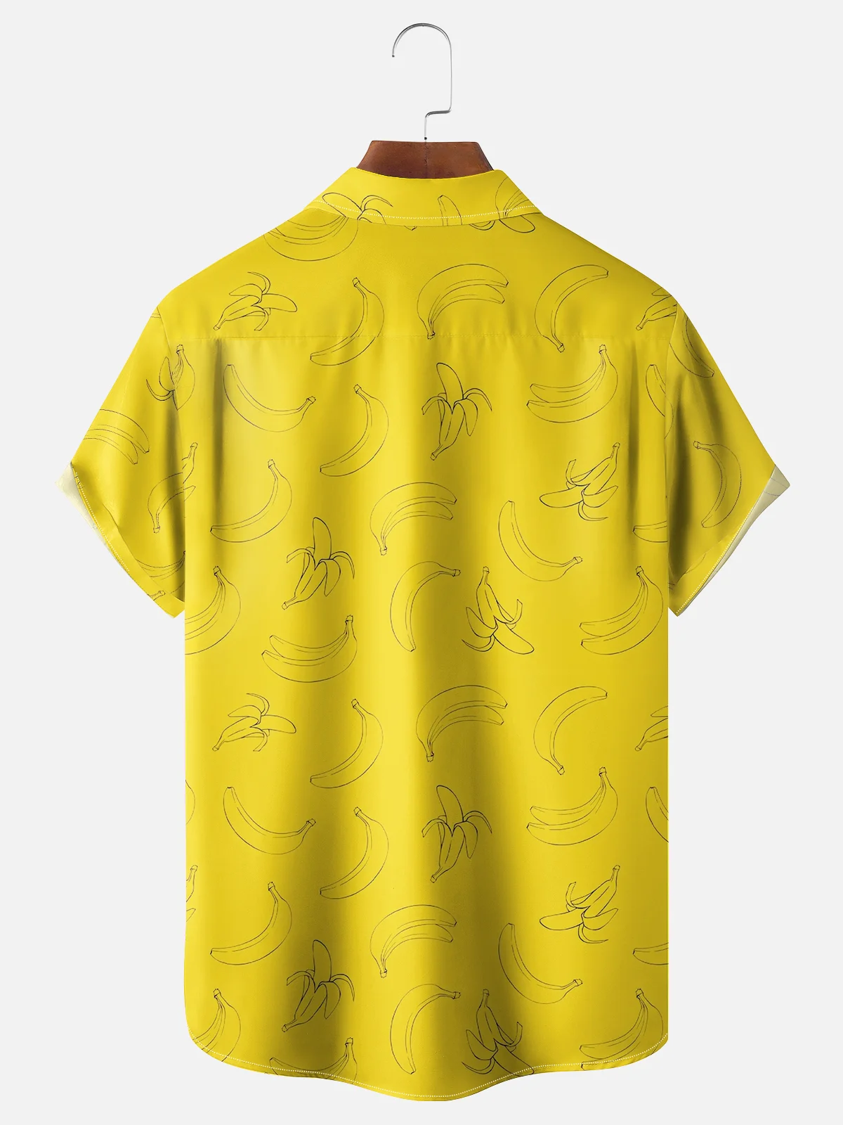 Moisture-wicking Banana Fruit Funny Chest Pocket Bowling Shirt