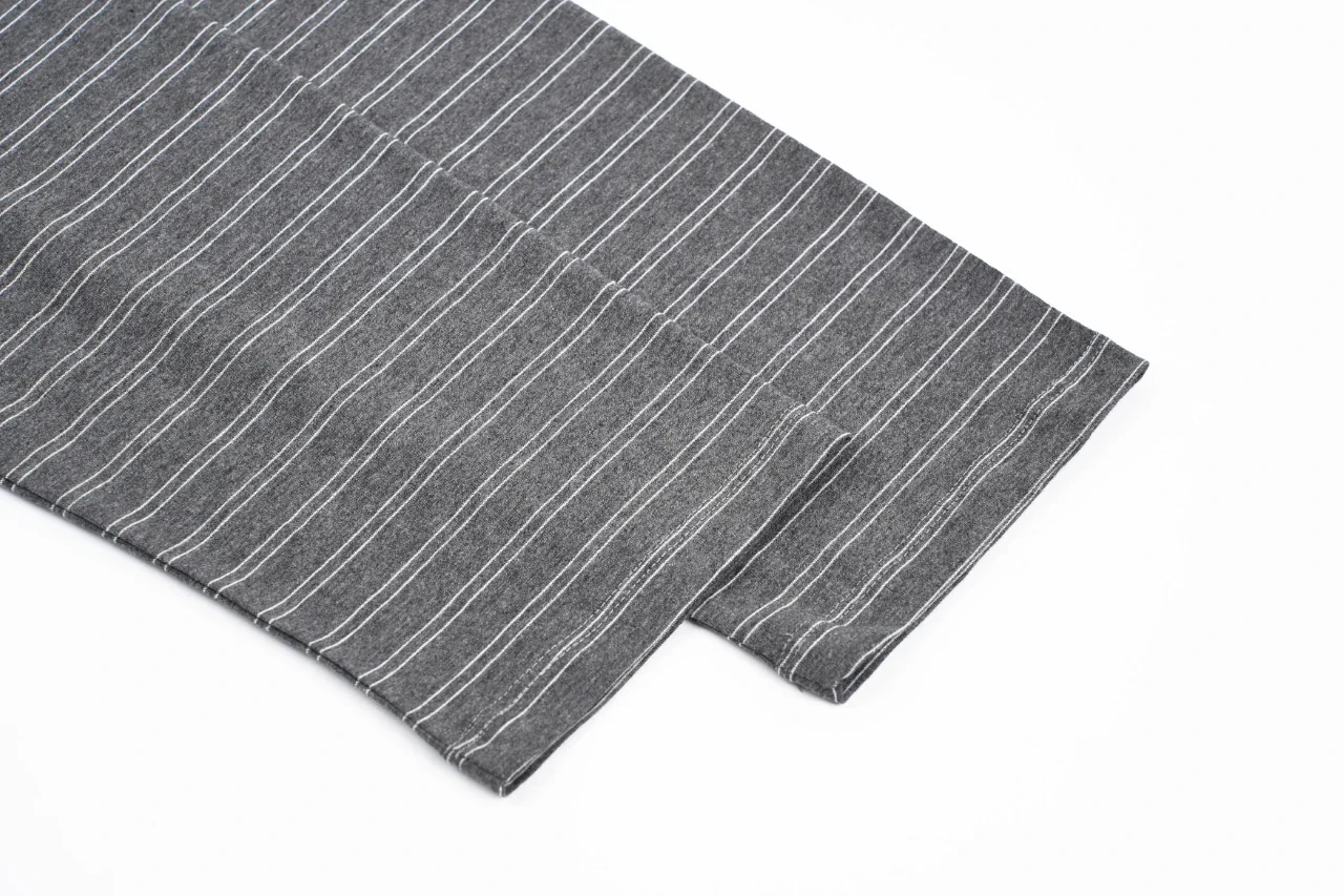 Miu Miu Grey Black Fine Stripe Long Sleeve Polo Shirt product photo from LabelPicks