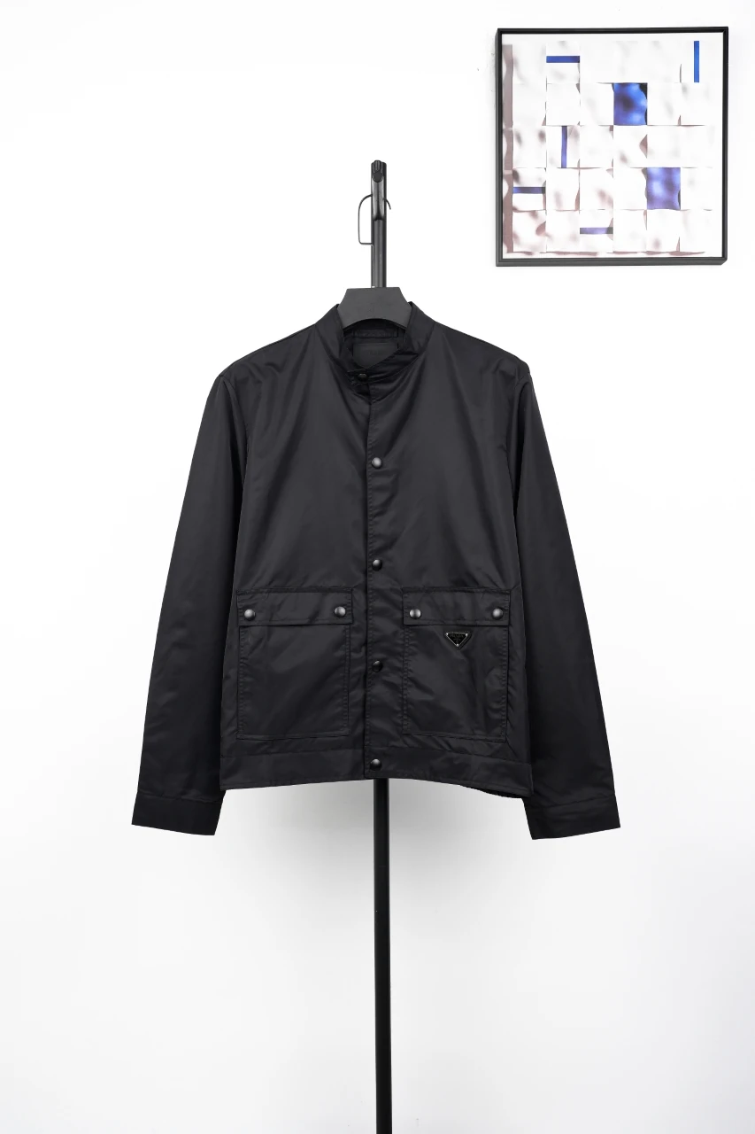 Prada Black Two-Pocket Triangle Logo Jacket product photo from LabelPicks