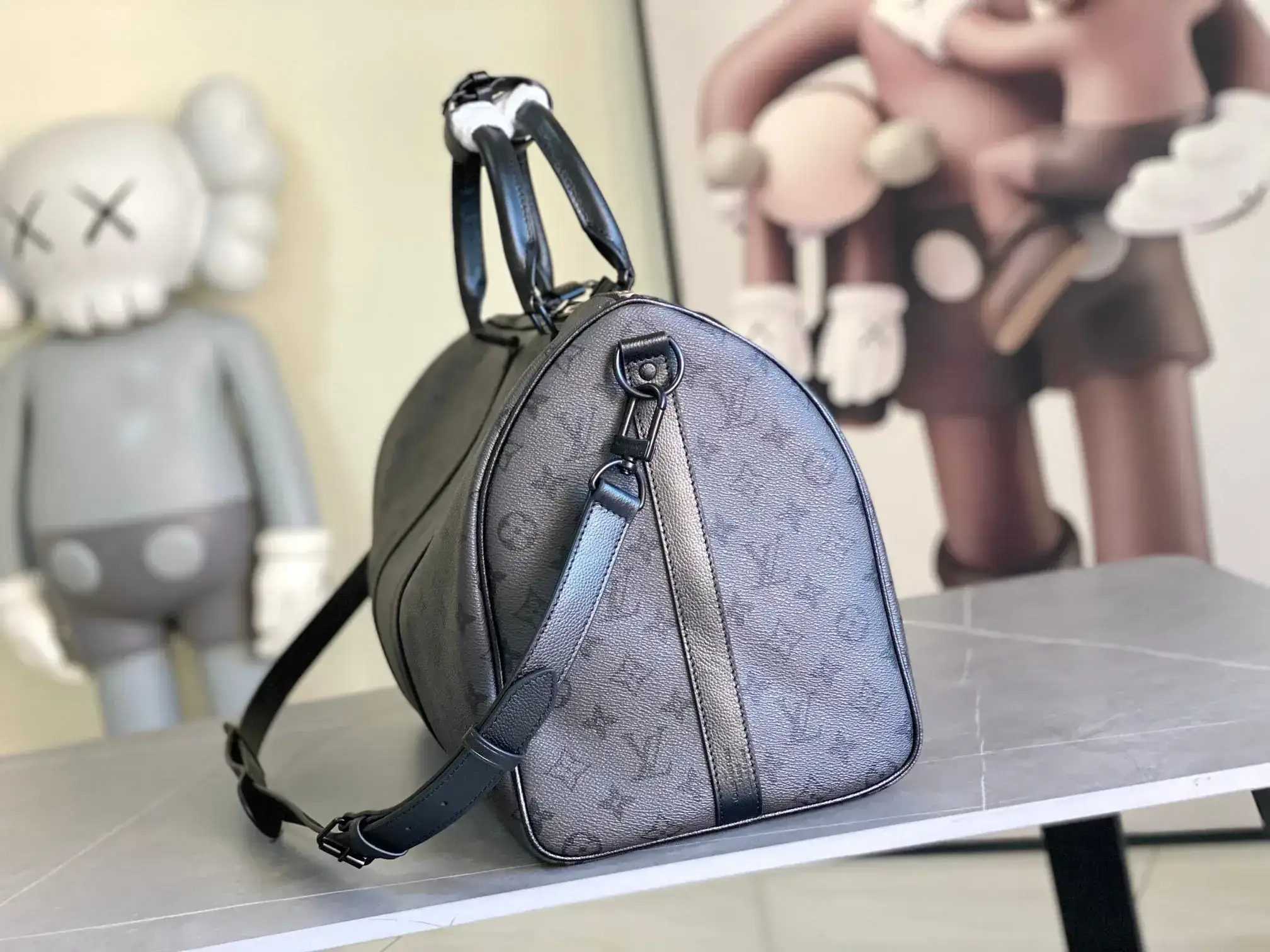 Louis Vuitton Grey Keepall Monogram Canvas Tote Bag product photo from LabelPicks