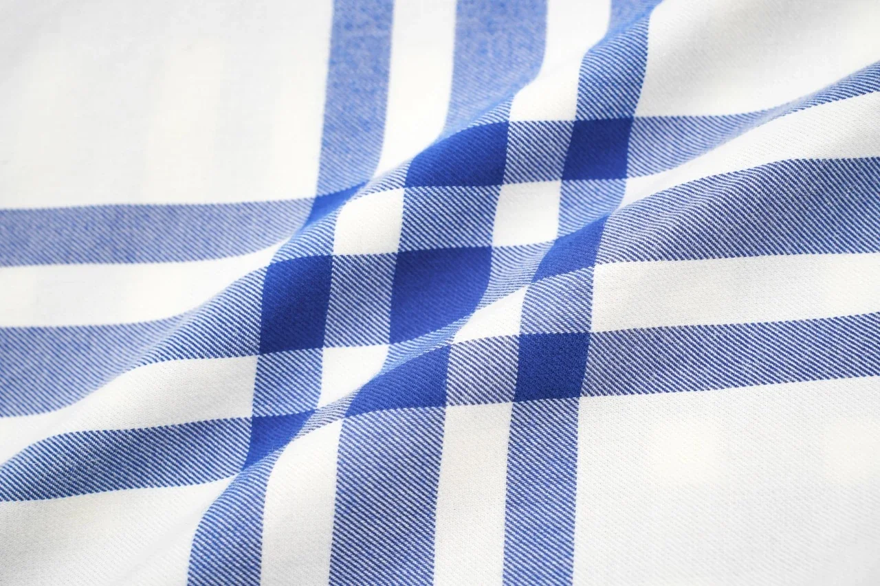 Burberry Blue White Check Long Sleeve Shirt product photo from LabelPicks