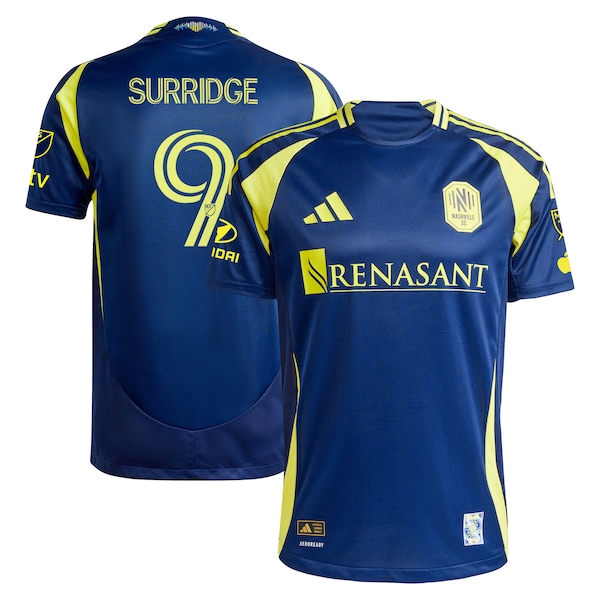 Sam Surridge Nashville SC adidas 2025 The Heart Of Nashville Kit Authentic Player Jersey - Navy